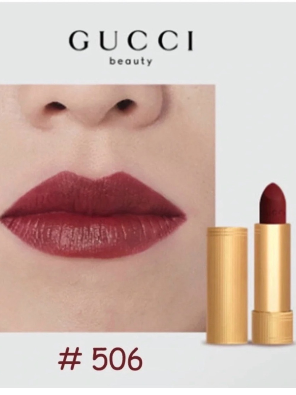 Gucci Rouge a Levres Voile Sheer Lipstick Limited Edition #506 Louisa Red - Picture 13 of 16